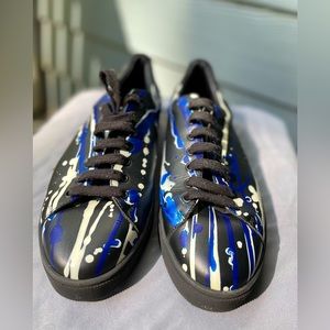 Burberry men’s black blue white sneakers